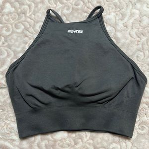 Bo + Tee dark grey work out top